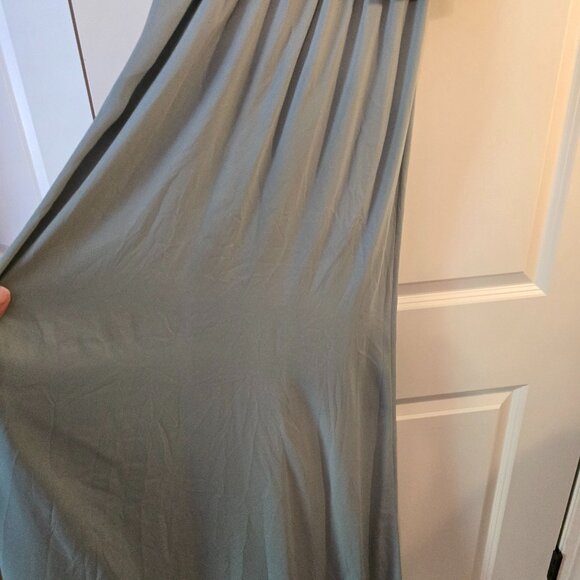 Show Me Your MuMu Small Gray Blue Caitlin Chiffon Party Bridal Ruffle Dress Smal - Picture 6 of 16